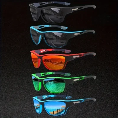 MARKENLOS Sonnenbrille Polarisiert Herren Angeln Wandern Outdoor UV 400 Schutz Allzweck