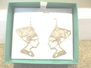 Pendientes House of Harlow Cleopatra tono dorado joyería boho nuevos con etiquetas caja de regalo - Imagen 1 de 6