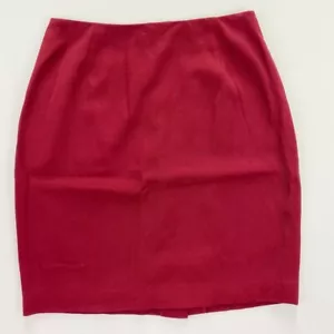 Falda lápiz de mezcla de lino para mujer Georgiou Studios roja talla 8 - Imagen 1 de 7