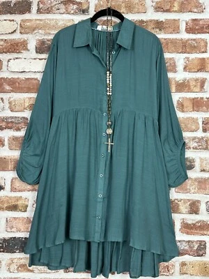 Blusa Top TÚNICA CON VOLANTES VINTAGE BOHO TALLA GRANDE babydoll 1XL Foto 1 de 4