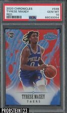 2020 Panini Chronicles Honors Red Prizm #598 Tyrese Maxey RC Rookie /149 PSA 10