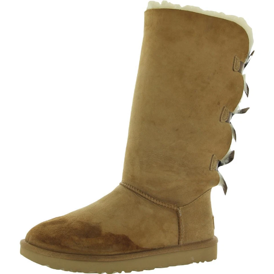 UGG Bailey Bow Tall II Women's Boot, Size 8 - Chestnut
