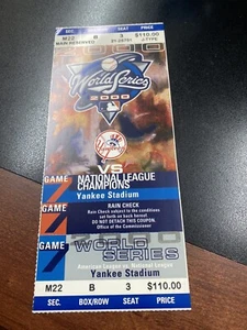2000 WORLD SERIES GAME #7 PHANTOM TICKET STUB YANKEES VS METS SUBWAY SERIES - Picture 1 of 2