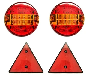 2x LED Rückleuchte 3 Funktionen Positionsleuchte Bremsleuchte Blinker 2x Dreieck - Zdjęcie 1 z 7