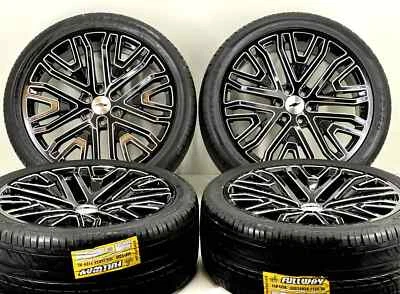 24" GMC SIERRA RST WHEELS RIMS TIRES CHEVY SILVERADO TAHOE YUKON XL Z71 LT 6x5.5 - Image 1 of 4