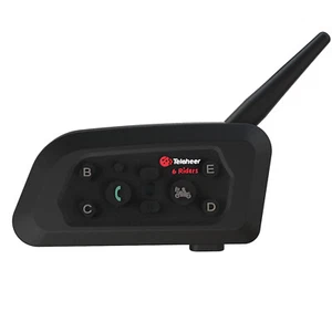 V6 Pro Motorcycle Bluetooth Intercom BT Motorbike Interphone Helmet Headset New - Picture 1 of 11
