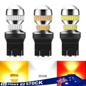 2x AUXITO Car T20 W21W 7443 7440 LED Tail Brake Backup Reverse Light Bulbs White - Picture 1 of 34