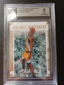 2007 Fleer Hot Prospects Durant Rookie Card #1 Sonics BGS 9 Mint RC - Picture 1 of 2