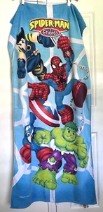 Marvel 2003 VTG Spiderman & Friends Beach Towel Hulk Captain America Wolverine - Picture 1 of 10