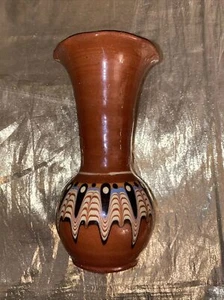 6 Inch / 15cm Teracotta Fully Glazed Vase Circa 1975 - Bild 1 von 3