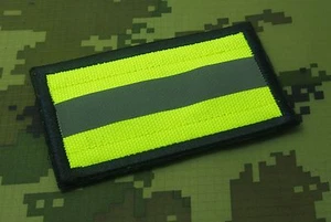 2 PIEZAS POLICÍA BOMBERO EJÉRCITO VERDE PARCHE REFLECTANTE GANCHO RESPALDO - Imagen 1 de 1