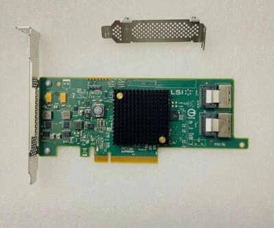 LSI 9207-8i Broadcom 6G SATA SAS HBA PCIe x8 Avago LSI00301 ZFS IT Mode unRaid - Immagine 1 di 3