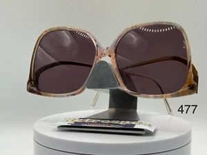 Vintage Oversize Sunglasses NOS Drop Temple Purple Lens Ruth Purple Demi - Picture 1 of 10