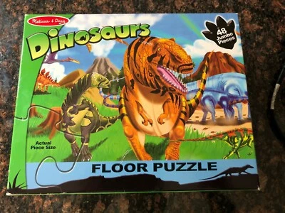  Rompecabezas de piso Melissa & Doug X-Large 48 piezas dinosaurios casi 4 pies de largo Foto 1 de 3