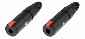 (2 Pack) Neutrik NJ3FC6-BAG 1/4in TRS Black Locking Cable Jack Silver Contacts - Picture 1 of 1