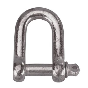 6mm Durchmesser Dee Schäkel verzinkt für Metallkette Zaun Geländer - Bild 1 von 1