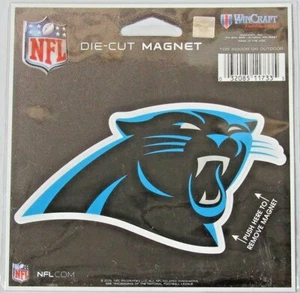 NFL Carolina Panthers 4 inch Auto Magnet Die-Cut by WinCraft - Picture 1 of 1