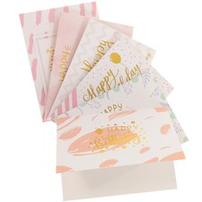  60 Pcs Birthday Pencils for Students Gift Blessing Cards Blank