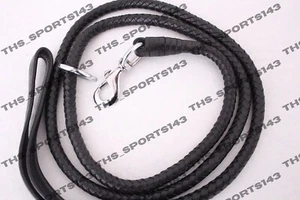 Quality Dog Leash Lead Genuine Leather Hand Braided 74.5”6.2 Ft Lead Heavy Duty - Picture 1 of 9