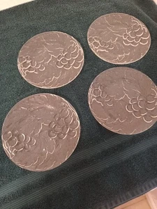 VINTAGE KIG TRAUBEN STRUKTURIERT KLAR MATTIERT SALAT DESSERTTELLER INDONESIEN... - Bild 1 von 8