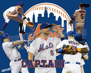 New York Mets Lithograph print of David Wright 2023 17 x 11 - Picture 1 of 1