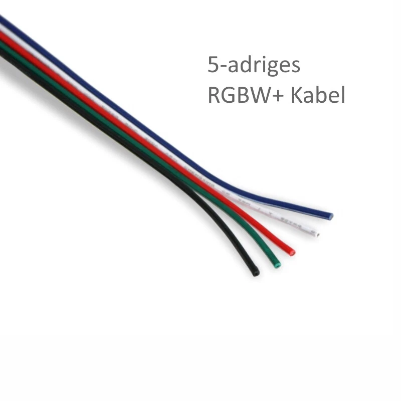 1-100m Rgbw-Kabel Cavo 5x 0,45mm ² RGB 5 Nucleo LED di Alimentazione Direzione - Immagine 1 di 1