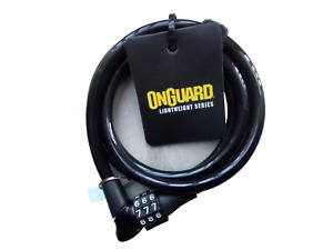 OnGuard Bicycle Lightweight Series Coil Cable Lock Black - Combo 120cm x 8mm