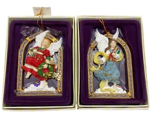 Angels Beside Me Ingrid's Art Cassidy Christine Christmas ornaments set of two - Picture 1 of 13