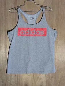 adidas pull over tanktop shirt womens size XL racerback gray - Picture 1 of 8