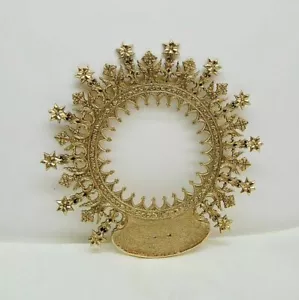Halo de latón - Corona para estatua religiosa (10 1/2") - María, Jesús, Santa (#357) - Imagen 1 de 17