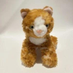 Aurora Plush Kitty Cat Orange Striped Tabby Kitten Stuffed Toy 7" - Picture 1 of 9