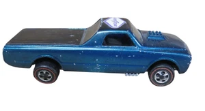 VTG 1969 Hot Wheels Custom Fleetside Blue Redline Truck USA Mattel - Picture 1 of 6