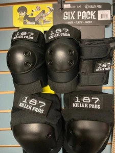 187 Killer Pads Six Pack Pad Set (Black) L/XL - Picture 1 of 1
