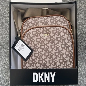 New DKNY Women Gigi Flight Bag Crossbody Logo Double Zip Handbag - BOXED - Picture 1 of 5