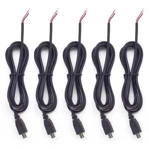 5pcs 1M/3.3ft Micro USB Male Plug Cable 2 wires Power Pigtail Cable Cord DIY - Picture 1 of 7