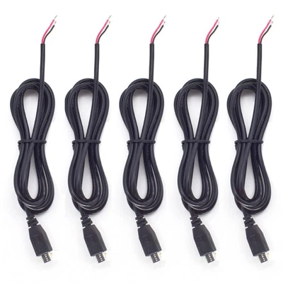 5pcs 1M/3.3ft Micro USB Male Plug Cable 2 wires Power Pigtail Cable Cord DIY - Image 1 of 4