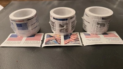 3 Rolls of 100 (300) Forever Stamps 2023, 2024, & 2025 $234 Retail, U.S. Seller  - Image 1 of 2