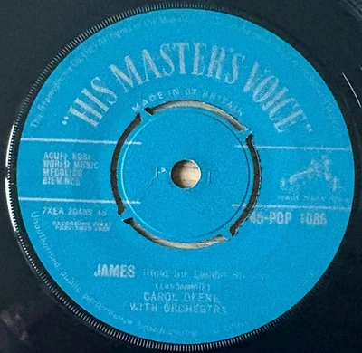 CAROL DEENE JAMES (HOLD THE LADDER STEADY) 7" HMV (1962) VG+ POP GT BRITAIN - Image 1 of 3
