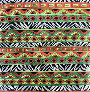 1.5 Yards - Wild Kingdom Hoffman Intl Quilting Cotton Fabric Striped Vtg Zebra - Picture 1 of 5