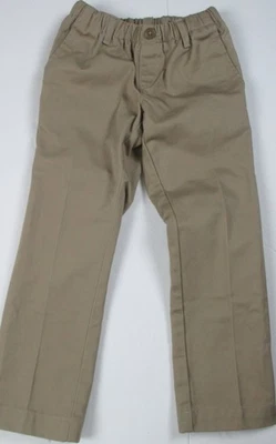 LANDS END 校服 弹性腰拉斜纹裤 小女孩 4 VGC — 第 1/4 张图片