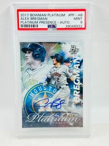 Bowman Platinum Alex Bregman Platinum Presence 2017 automático #25/50 PSA 9 - Imagen 1 de 2