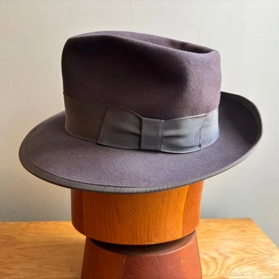 Fedora Mallory Coast to Coast Clásico Años 40 - Marrón/Gris - 7 1/8 Foto 1 de 4