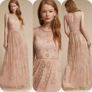 BHLDN Abbington Gown Maxi Dress Size 12 Formal Wedding Evening $360 - Picture 1 of 11
