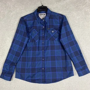 Dixxon Shirt Womens Large Blue Flannel Snap On Tools Limited Edition Long Sleeve - Picture 1 of 12