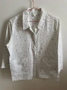 COS Seersucker A-Line Shirt - Splatter design - Size 40/AU10 - Picture 1 of 4