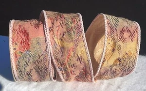 New! Christmas Traditions Multicolored Brocade Design Wire Edge Ribbon ~ 2"x25' - Picture 1 of 7