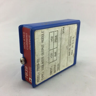 ANALOG DEVICES 7B39-01 (Input 1-5v, Output 4-20mA)  Isol. Current Output Module - Image 1 of 2