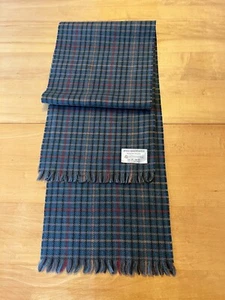 Vintage 100% New Wool Irish Scarf Plaid Cozy Dark Academia Avoca Handweavers - Picture 1 of 5