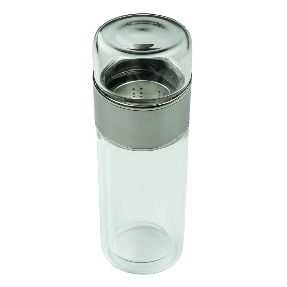 HRB Thermo Teeflasche Tea To Go m. Sieb Edelstahl Trinkflasche Teekanne Teamaker - Bild 1 von 1