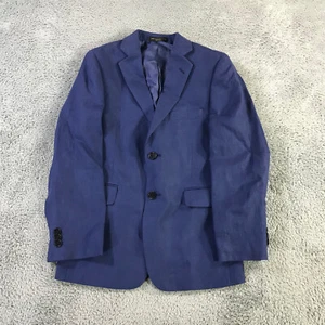 John Varvatos Blazer Boys 10 R Linen Blue Sport Coat Jacket Casual Youth Kids - Picture 1 of 8